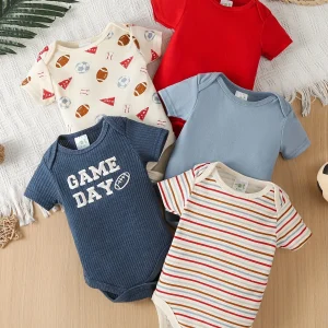 Rugby-Style Triangular Jumpsuit for Baby Boys