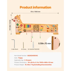 Montessori Puppy Busy Board -Sensory Learning