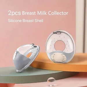 2-pack Silicone Milk Collector with Stand & Scale 2oz/60ml